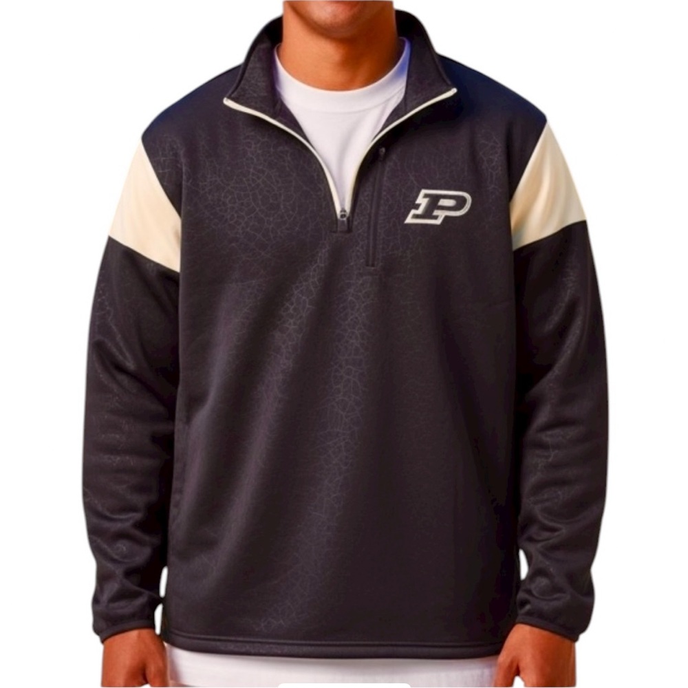 Colloseum Purdue University Quarter Zip Pullover Sweatshirt XL